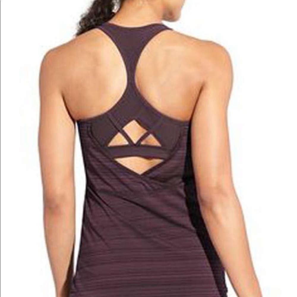 Athleta Reach and Restore Purple Tank S new